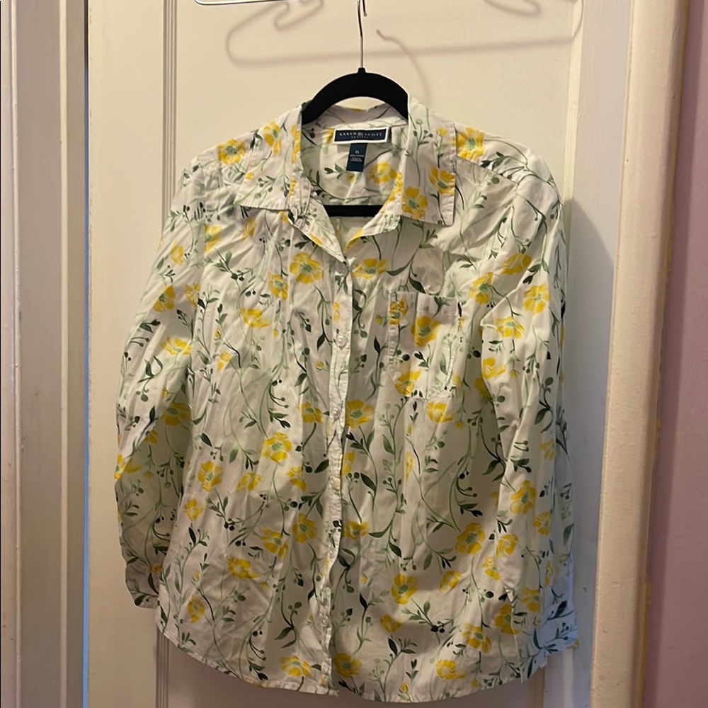 Floral Button-Up Blouse